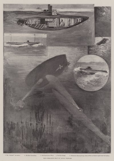 海戦の潜水艦ボート 作： Henry Charles Seppings Wright